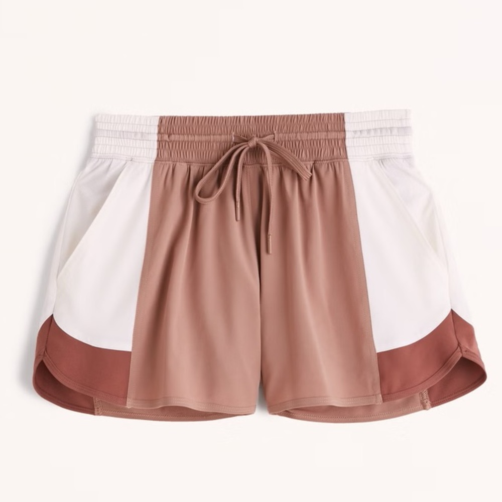 Abercrombie high rise lined workout shorts